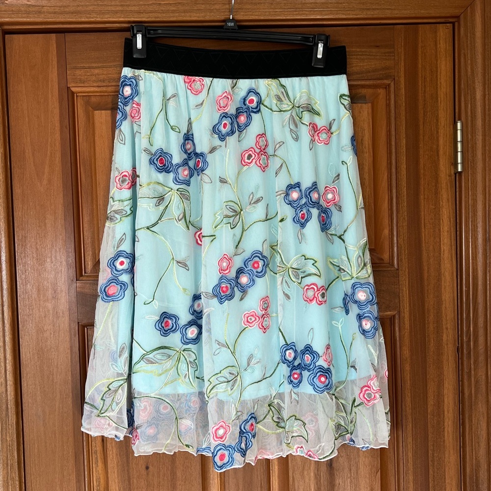 Like New Lace Overlay Skirt